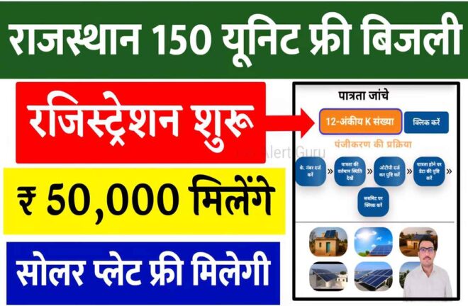 Rajasthan 150 Units Free Bijli Registration